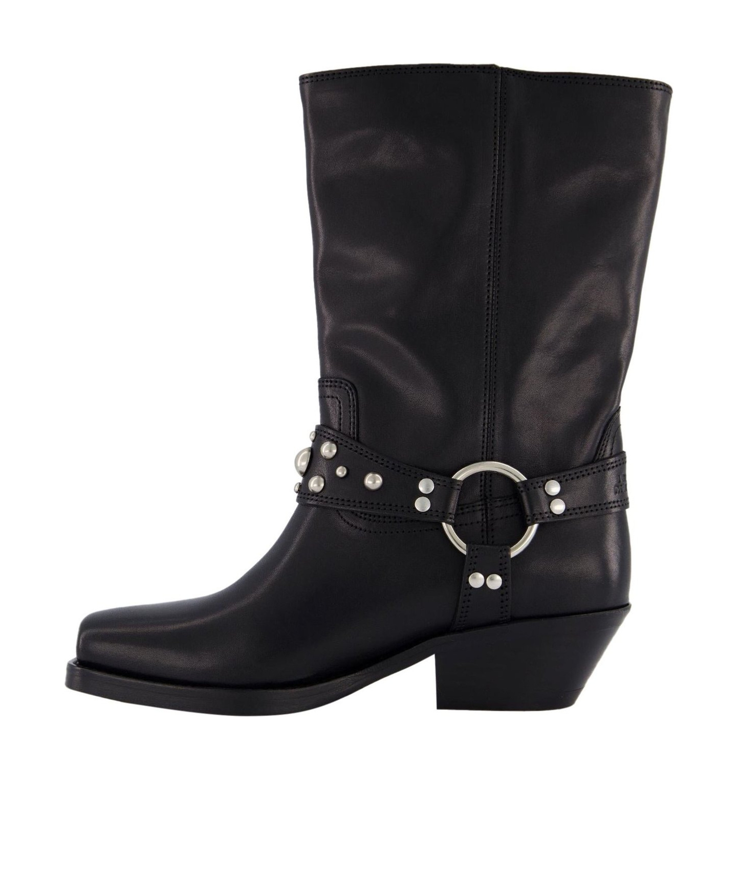 Isabel Marant Antya Leather Cowboy Boots In Black