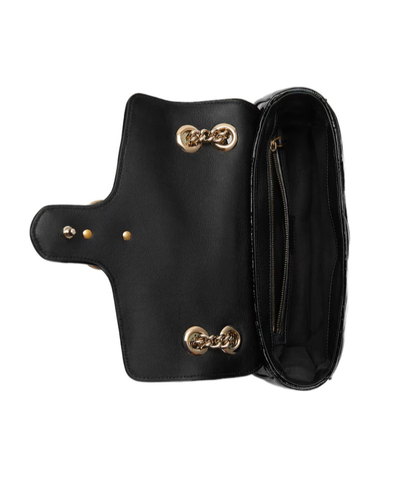 Gucci Small Gg Marmont Shoulder Bag In Black