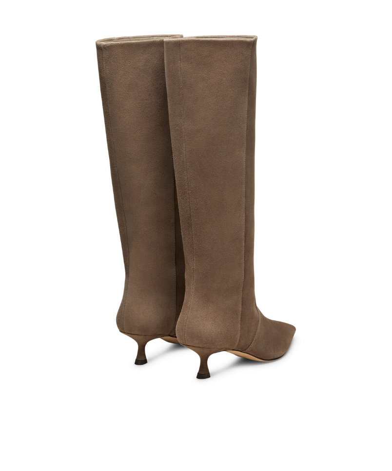 Stuart Weitzman 50mm Naomi Suede Pointed-toe Knee-high Boots In Multi