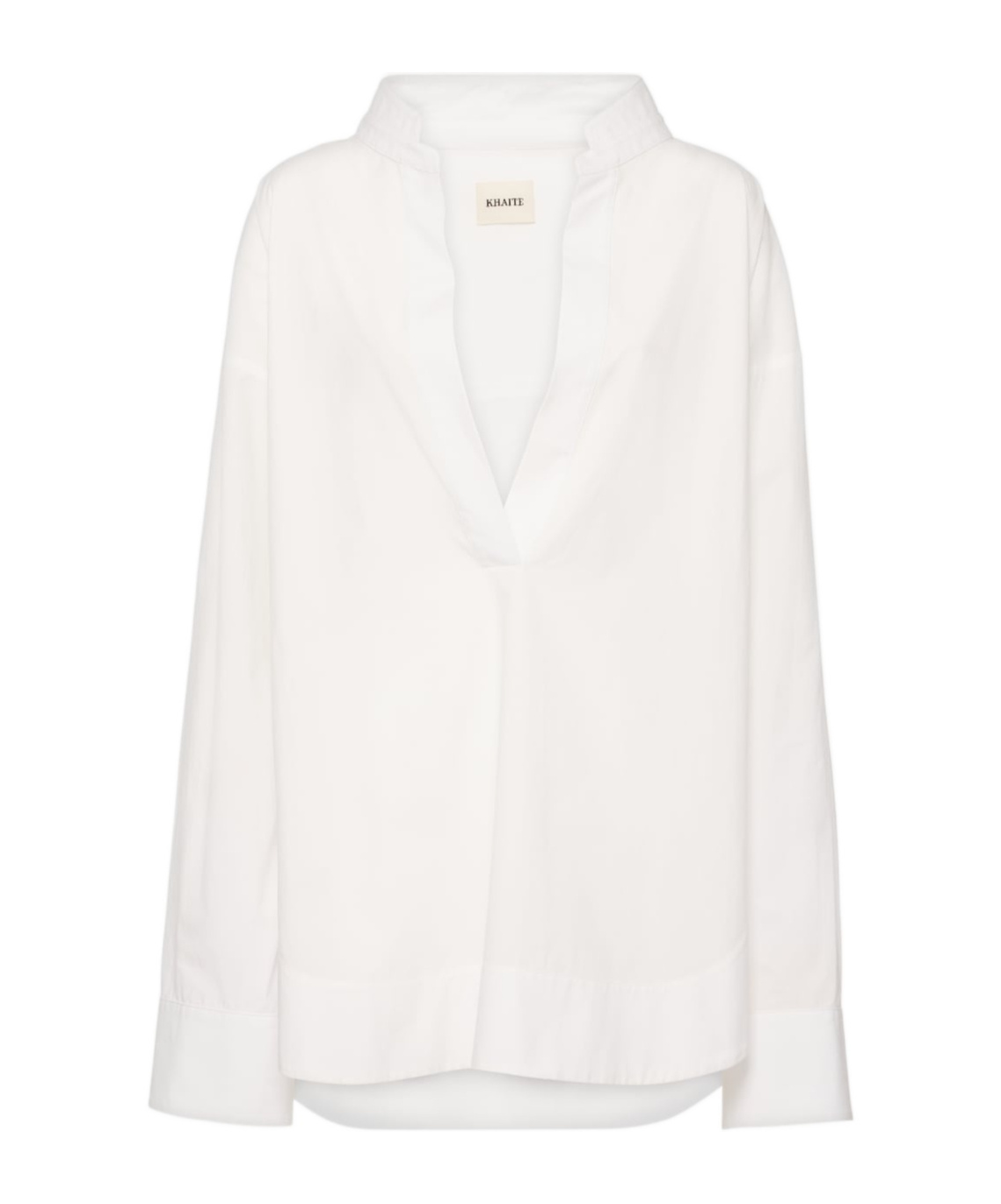 Khaite Tito Cotton Poplin Top In White