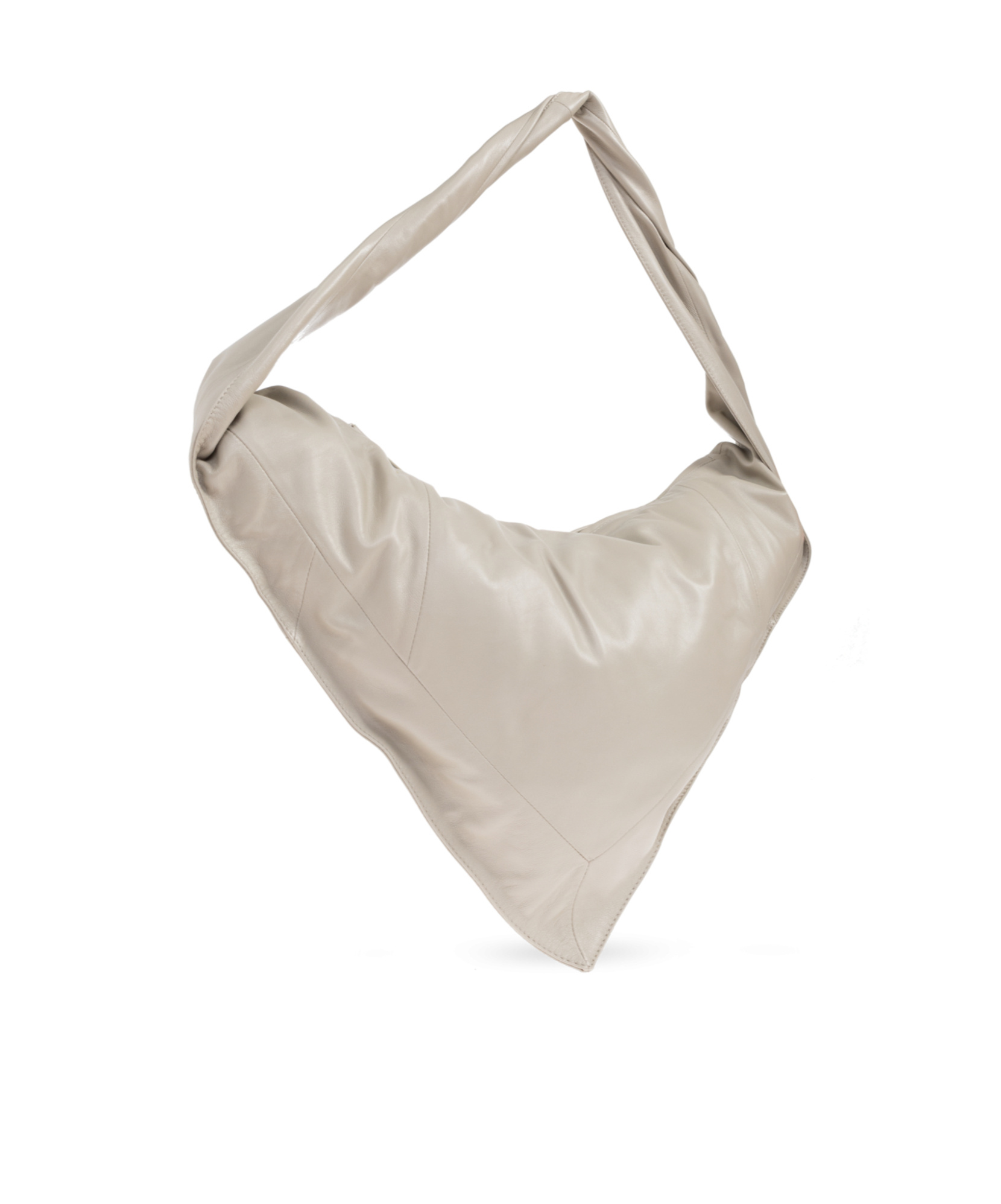 Lemaire Scarf Twisted-strapped Triangular Shoulder Bag In Brown