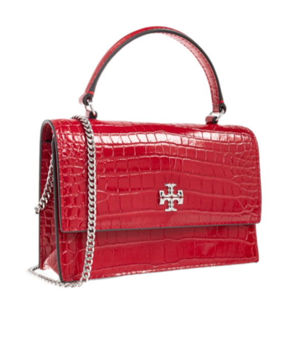 Tory Burch Mini Kira Embossed Handbag In Red