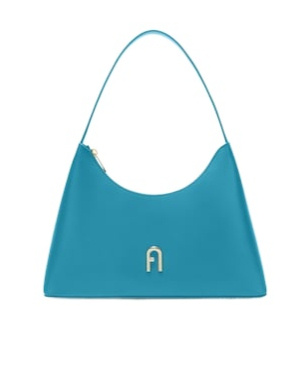 Furla Zippered Shoulder Bag In Blue