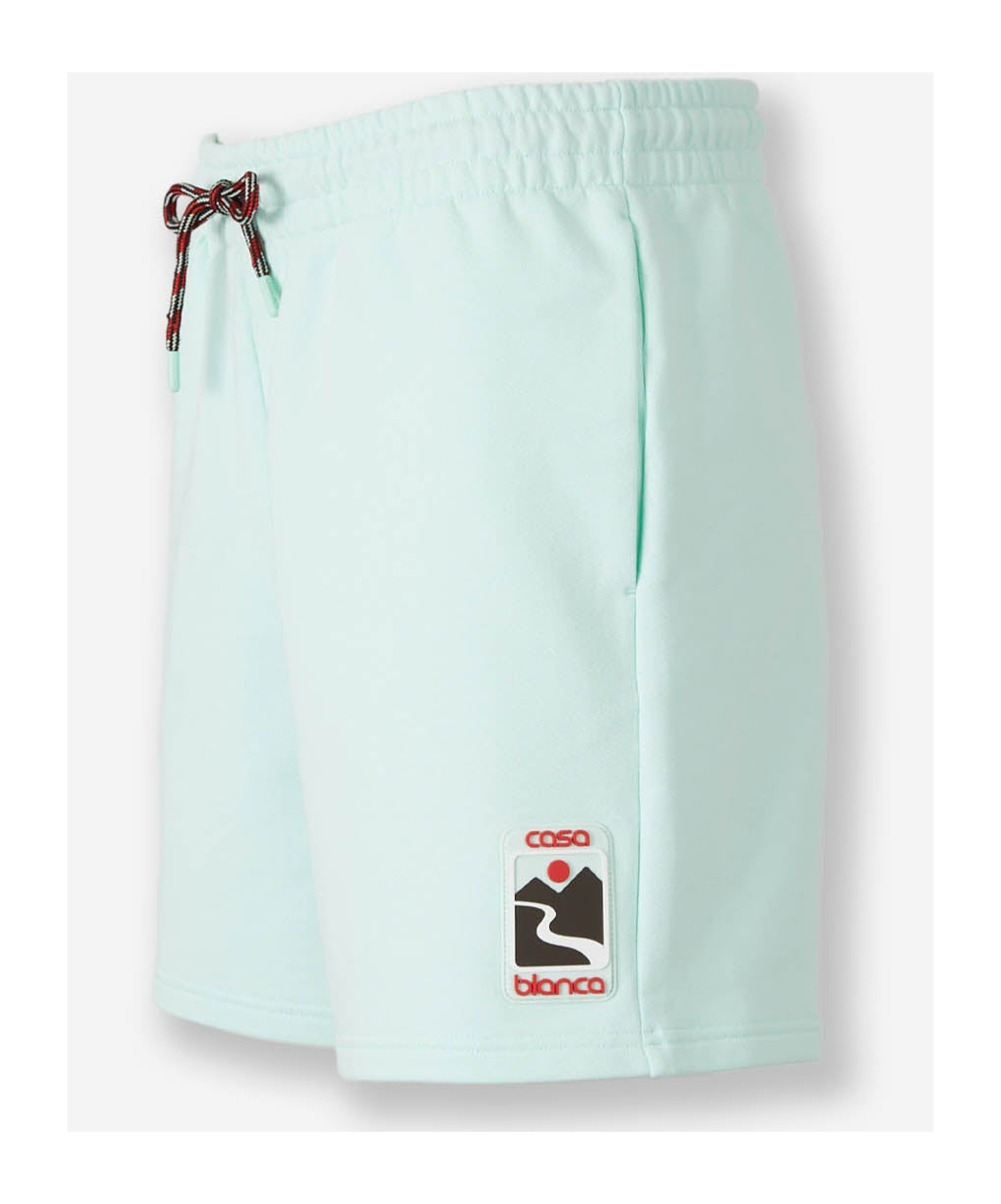 Casablanca Logo Patch Shorts In Blue