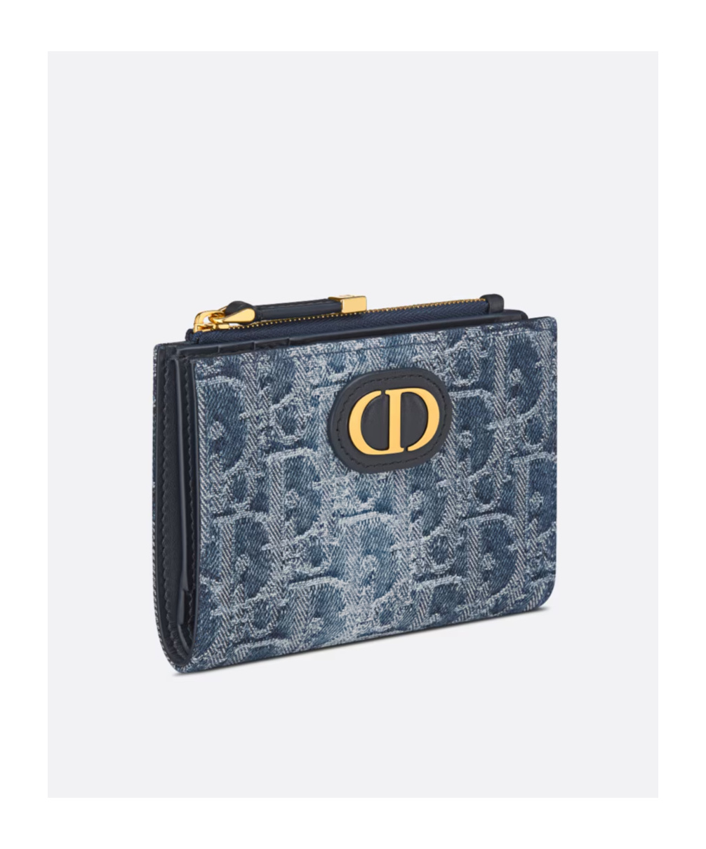 Dior Dahlia 30 Montaigne Wallet In Blue