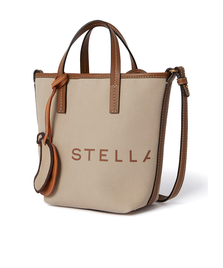 Stella Mccartney Smc Bananatex Crossbody Tote Bag In Pebble