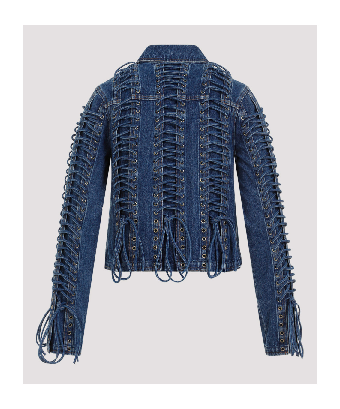 Shop Jean Paul Gaultier Long-sleeved Denim Coat In Blue