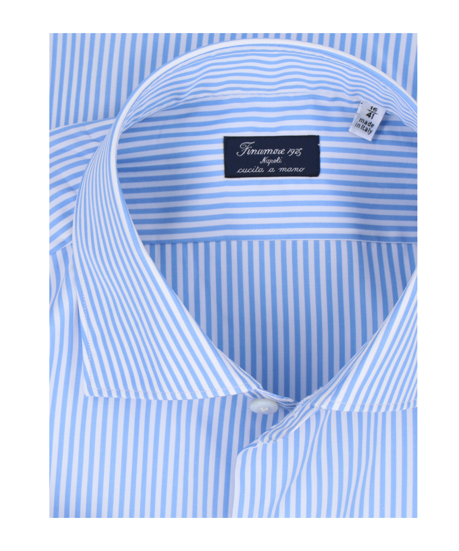 Finamore 1925 Napoli Long-sleeved Shirt In Blue