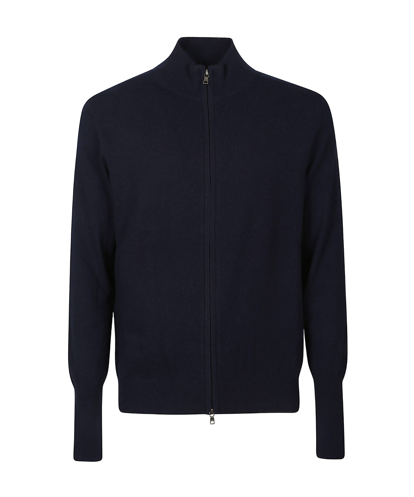 Ballantyne Black Zipped Cardigan With High Collar In Black