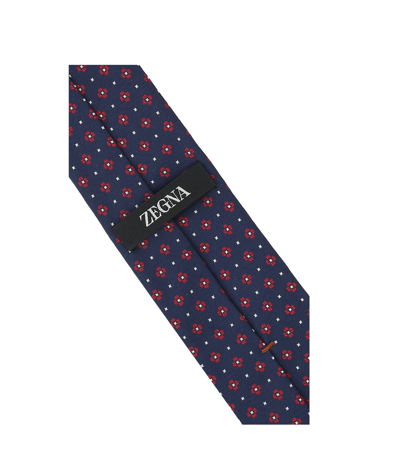 Zegna Patterned-jacquard Silk Tie In Blue