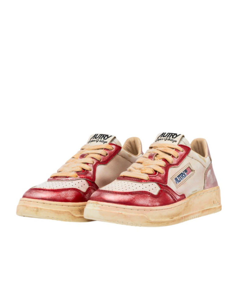 Autry Lace-up Low-cut Skate Shoes In Nude