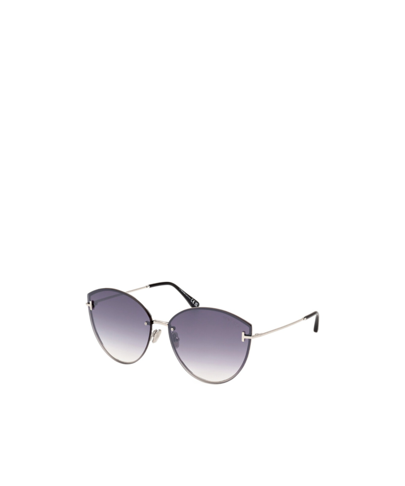 Tom Ford Evangeline 63mm Oversize Gradient Cat Eye Sunglasses In Gray