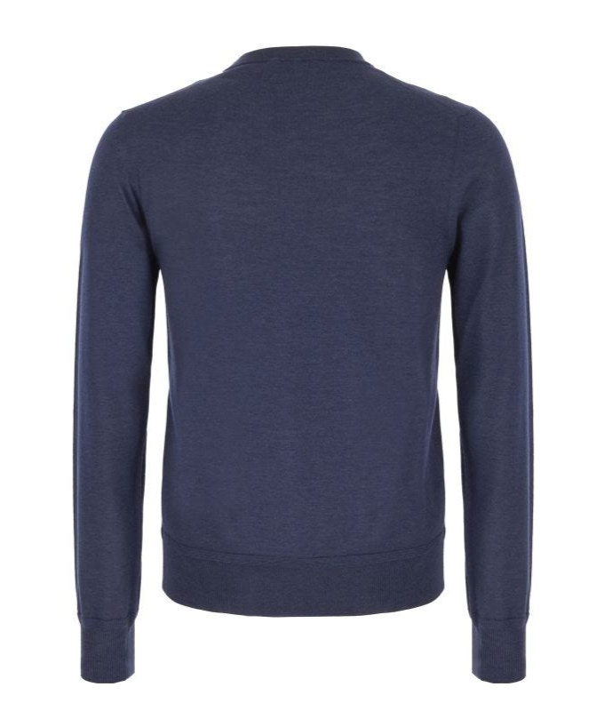 Tom Ford Cashmere And Silk Crew-neck Sweater In Blue