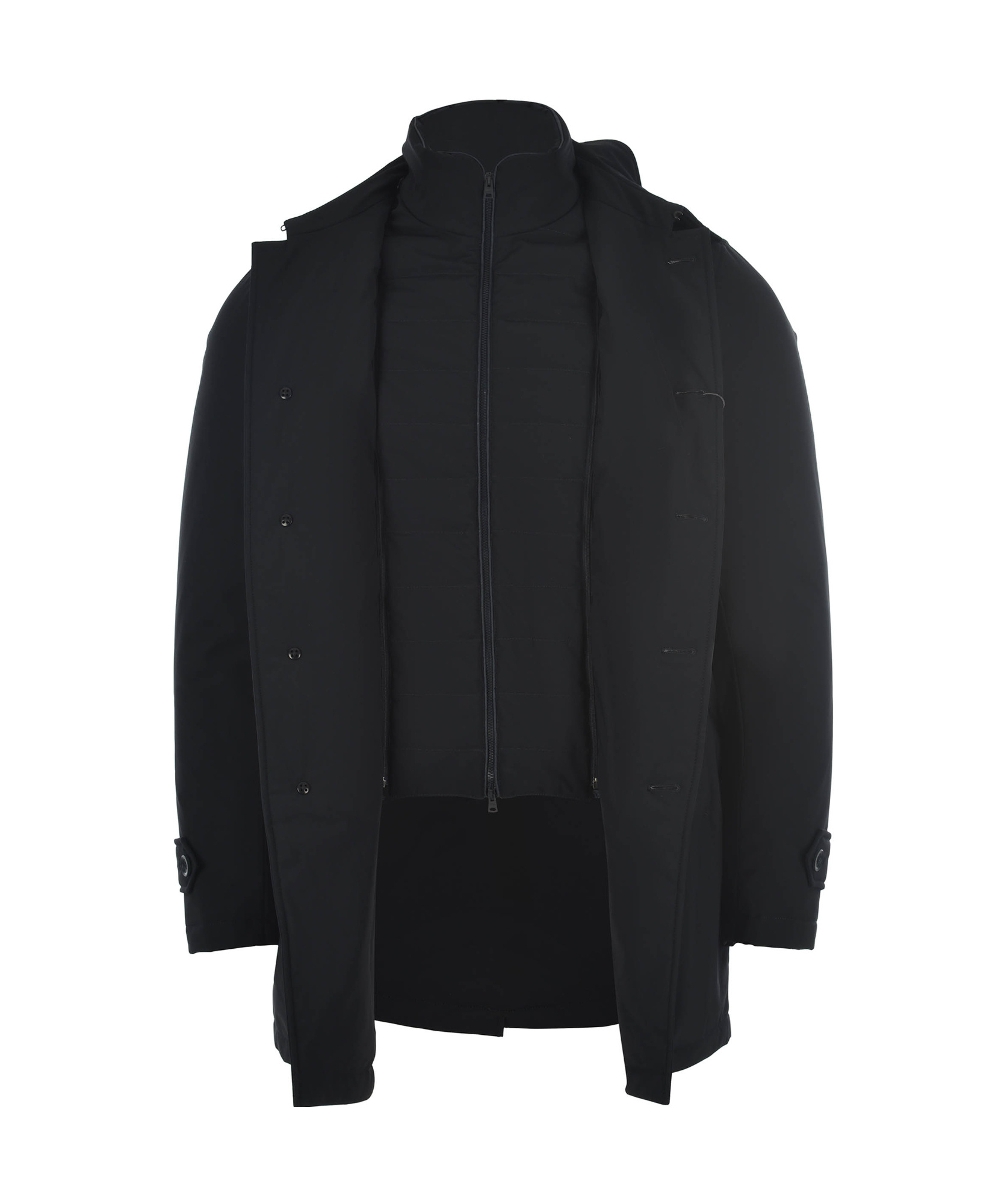 Herno Trench Coat In Washington In Blue