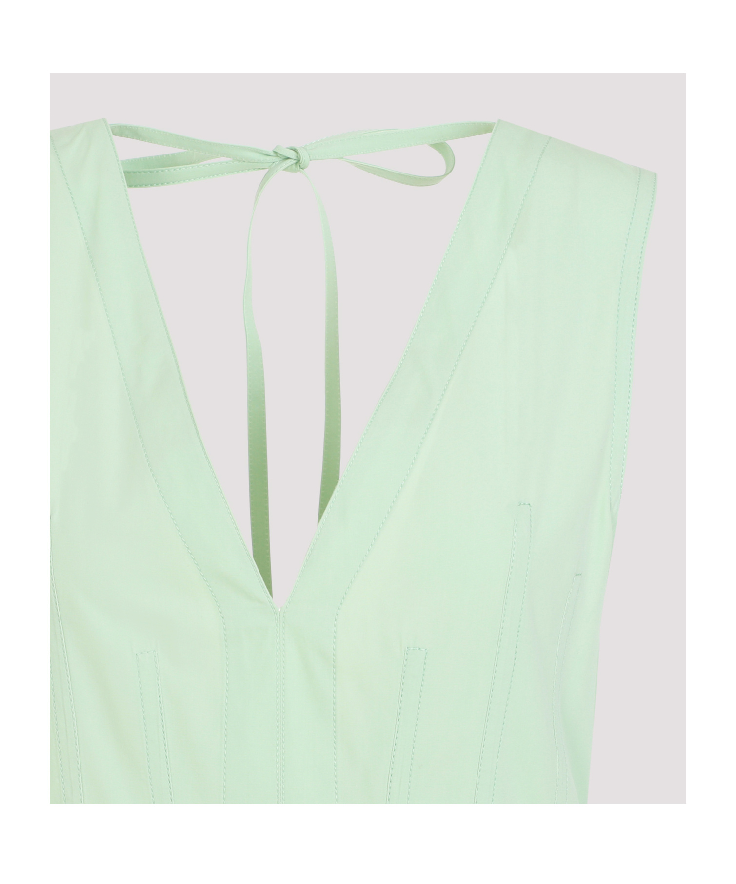 BOTTEGA VENETA SLEEVELESS COTTON MIDI DRESS
