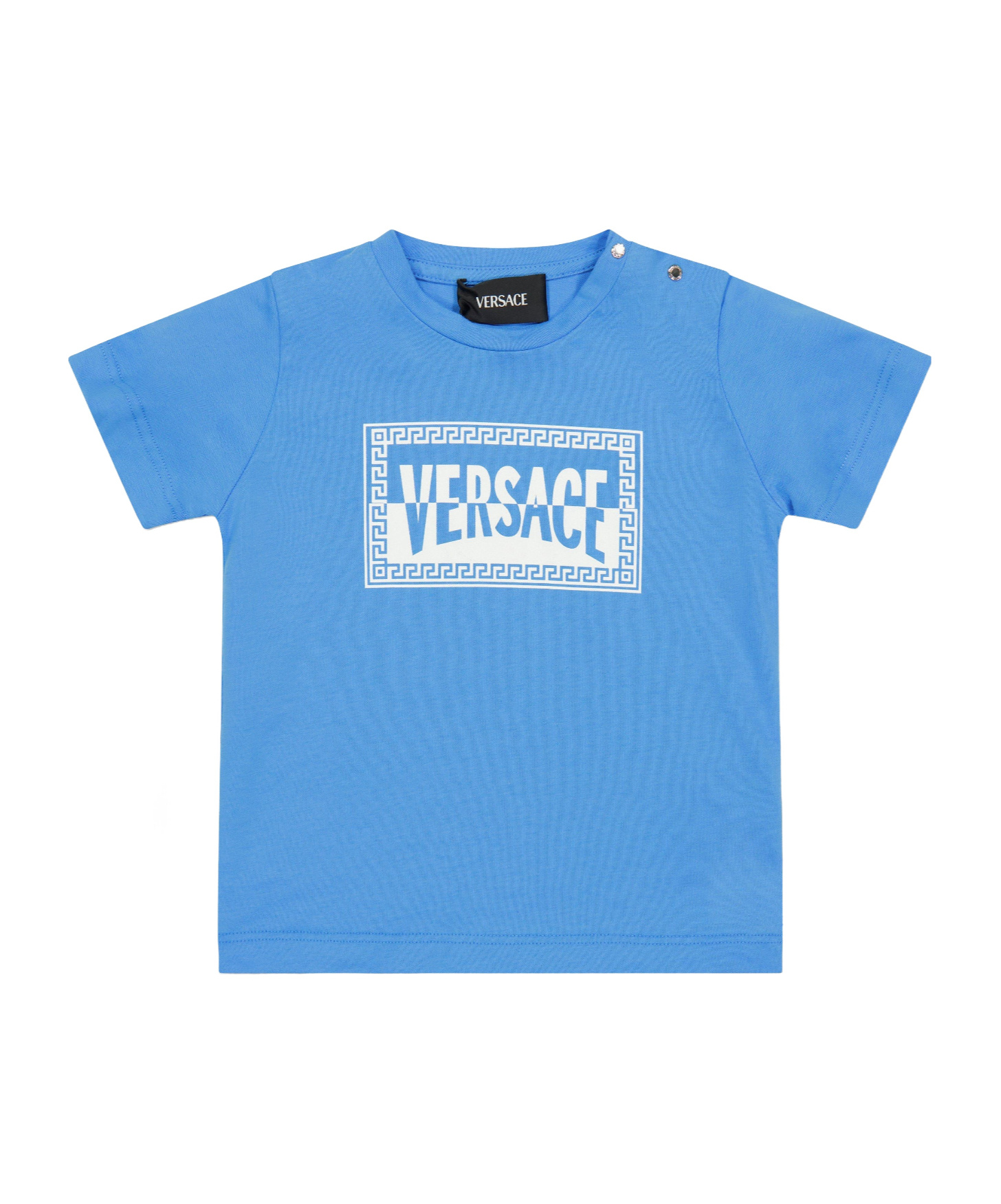 Versace Simple Logo T-shirt In Blue