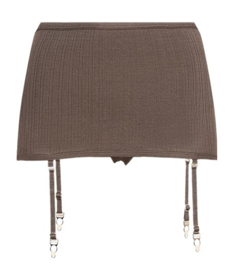 Lemaire Viscose Silk Underwear W/ Suspenders In Brown