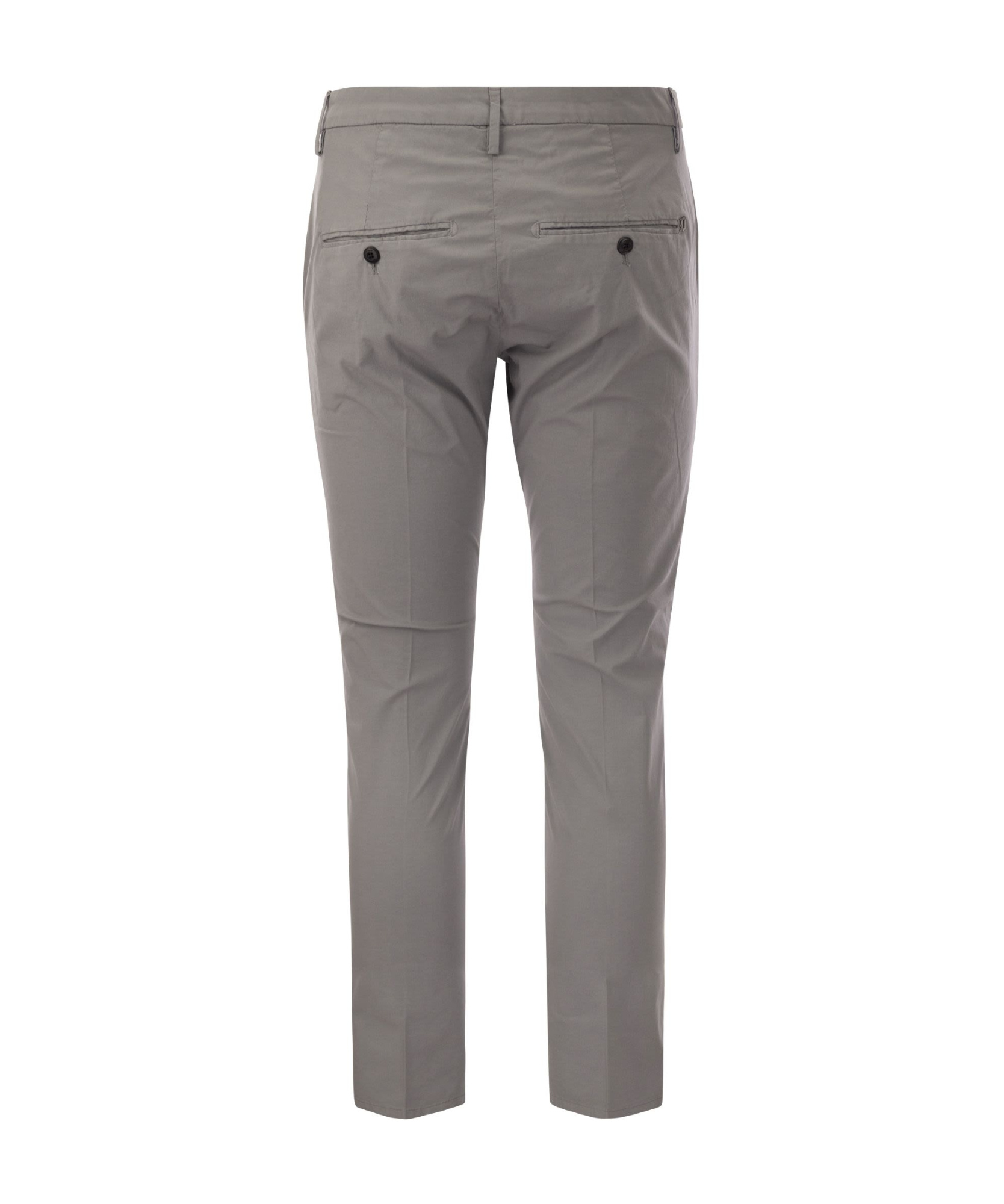 Dondup Alfredo - Slim-fit Cotton Trousers In Gray