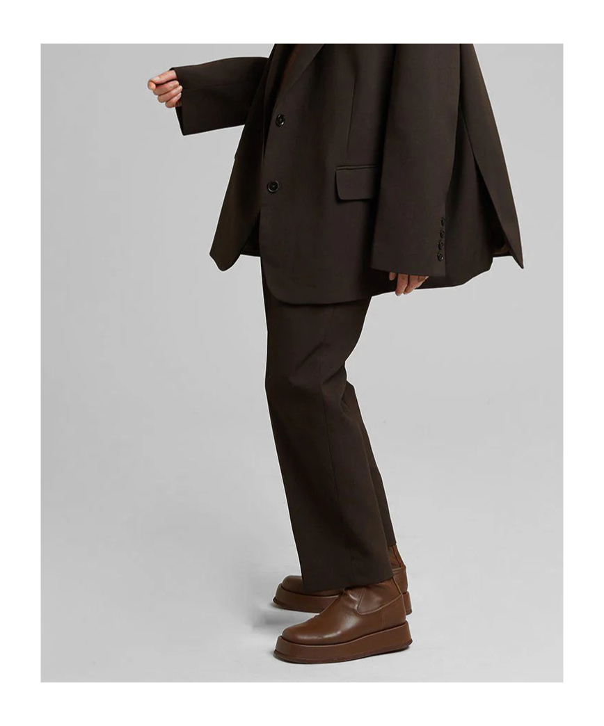 Shop The Frankie Shop Bea Suit Pants - Dark Espresso