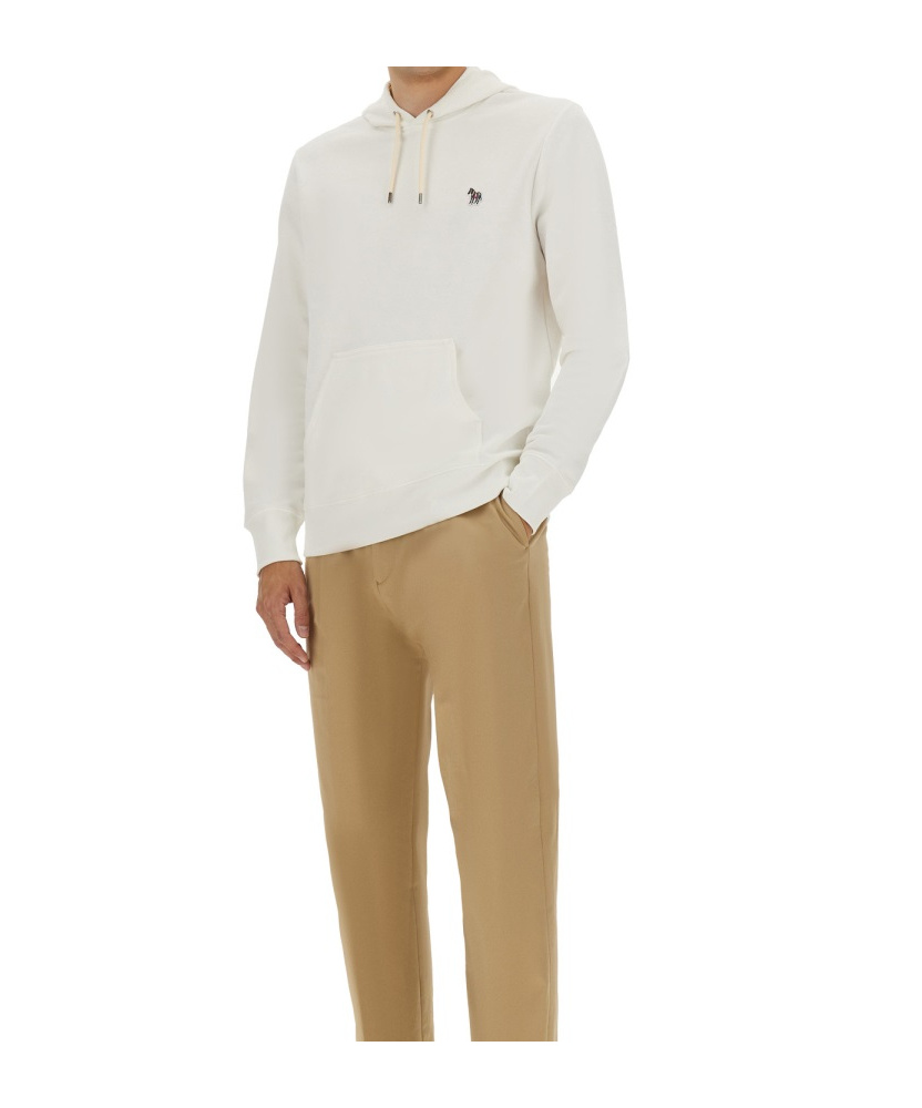 Ps By Paul Smith Ps Paul Smith Zebra Patch Hoodie In White