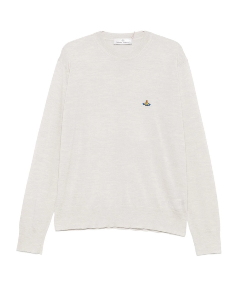 Vivienne Westwood Orb-embellished Crew-neck Sweater In White