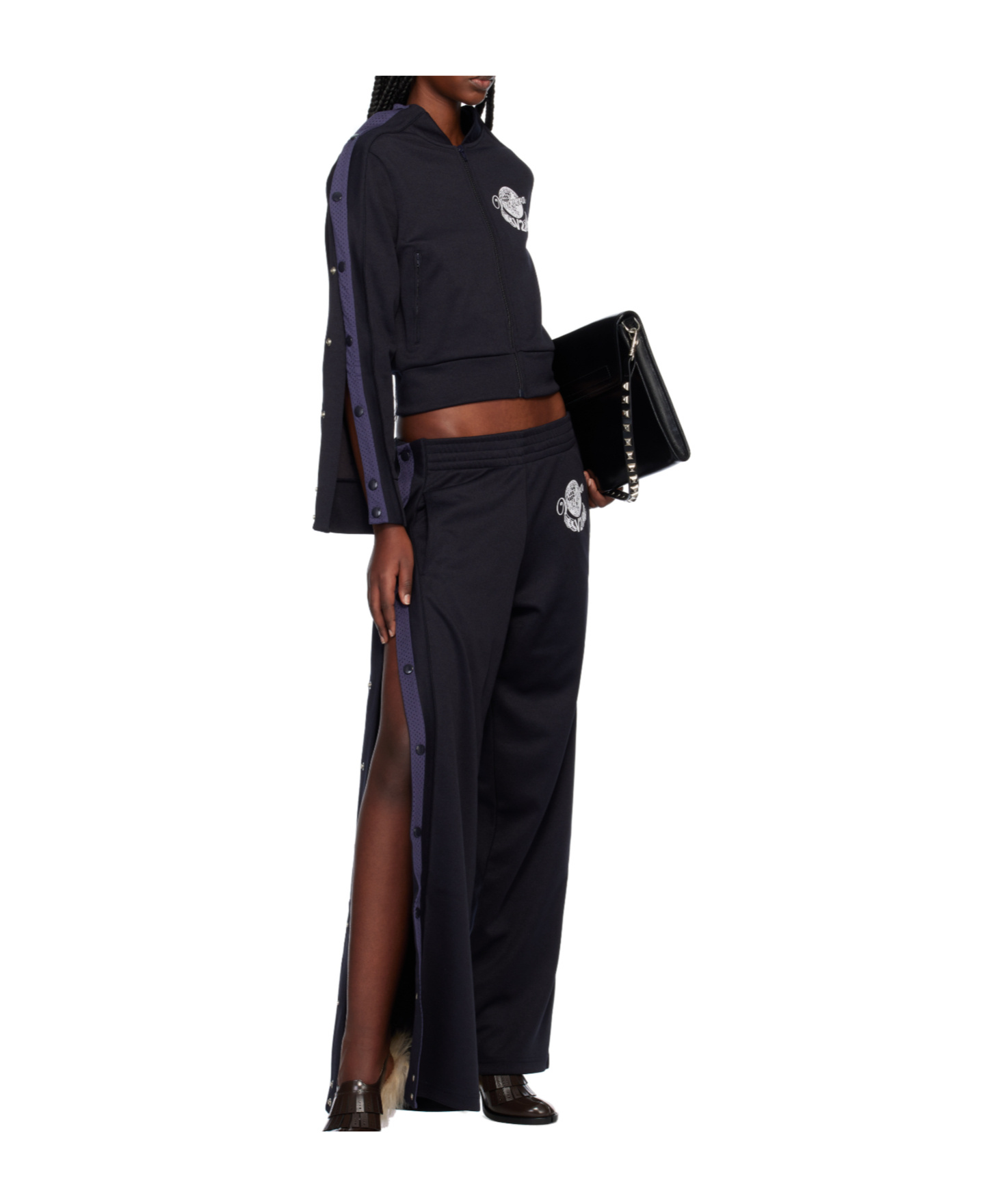 Vaquera Navy Snap Track Jacket