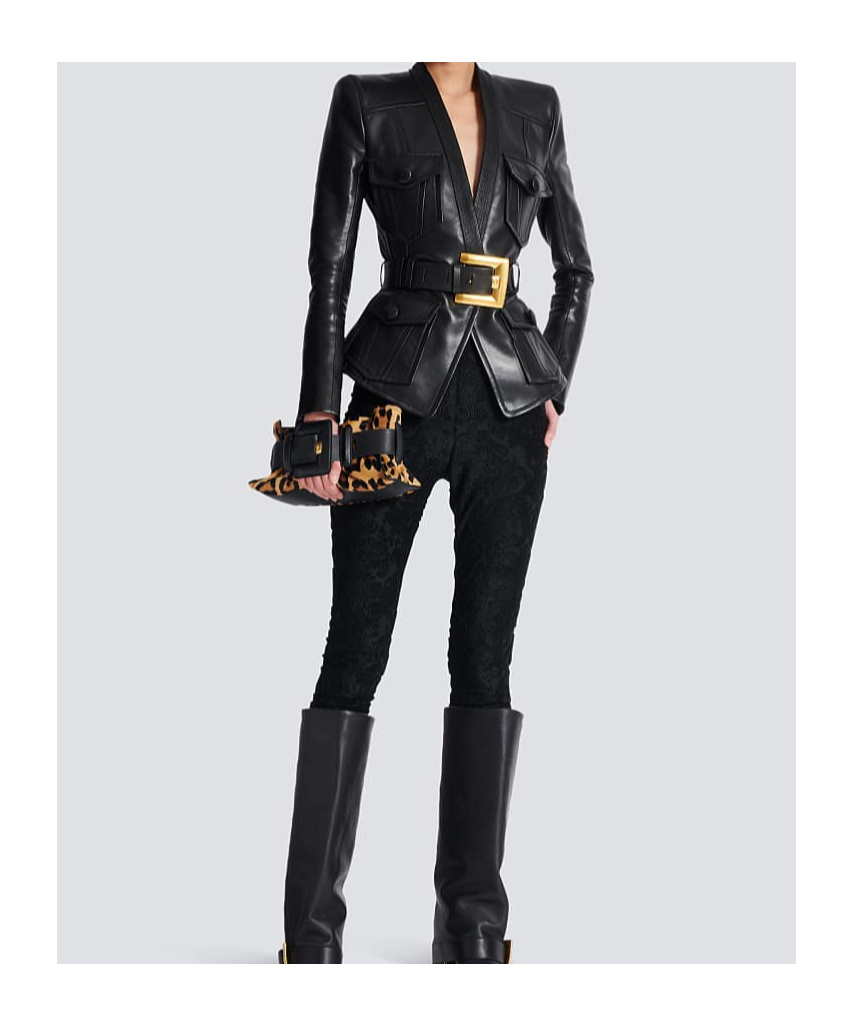 Balmain Anthem Mini Ponyskin-style Leopard Print Bag In Brown