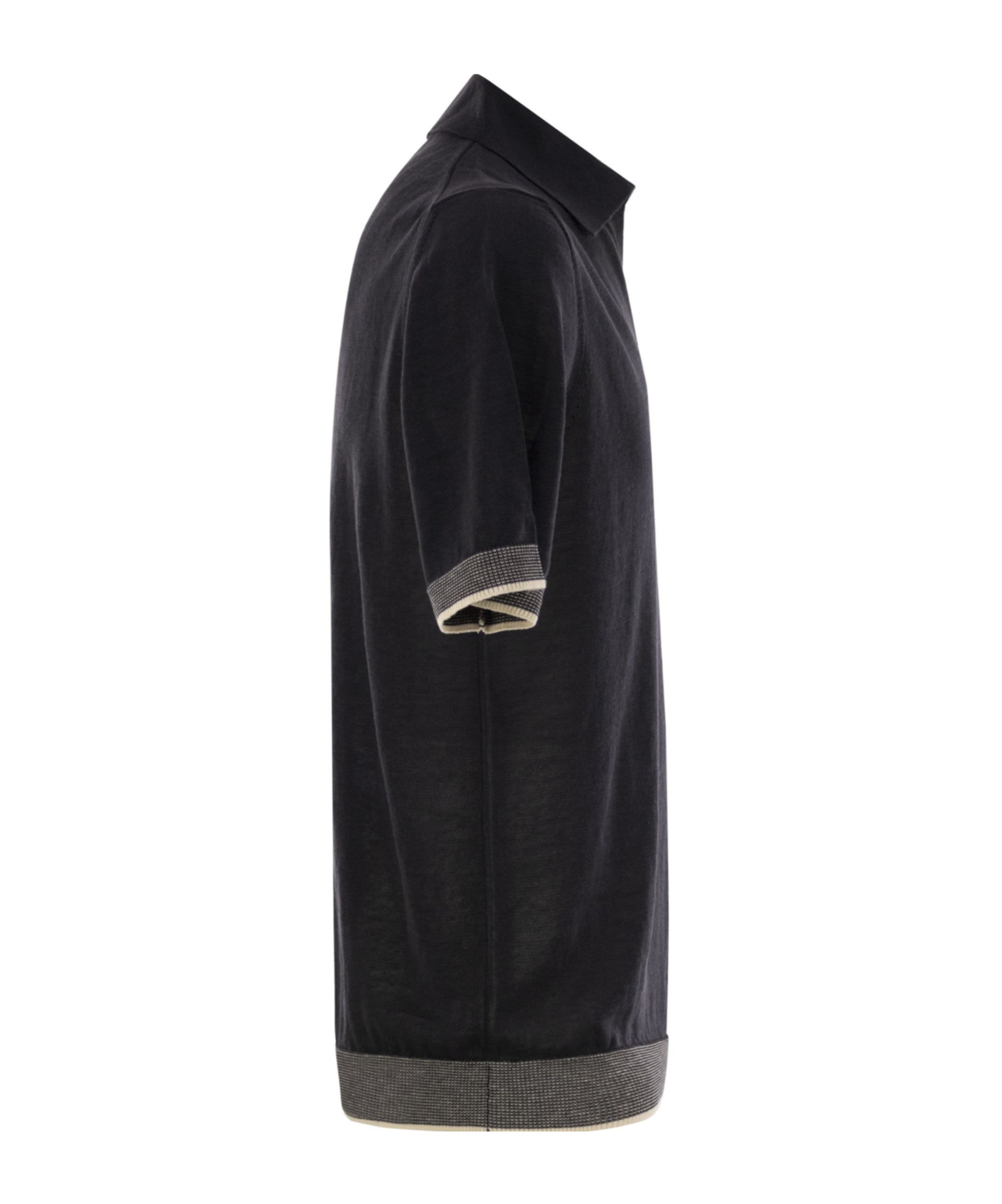 Peserico Polo Shirt In Linen And Cotton Yarn