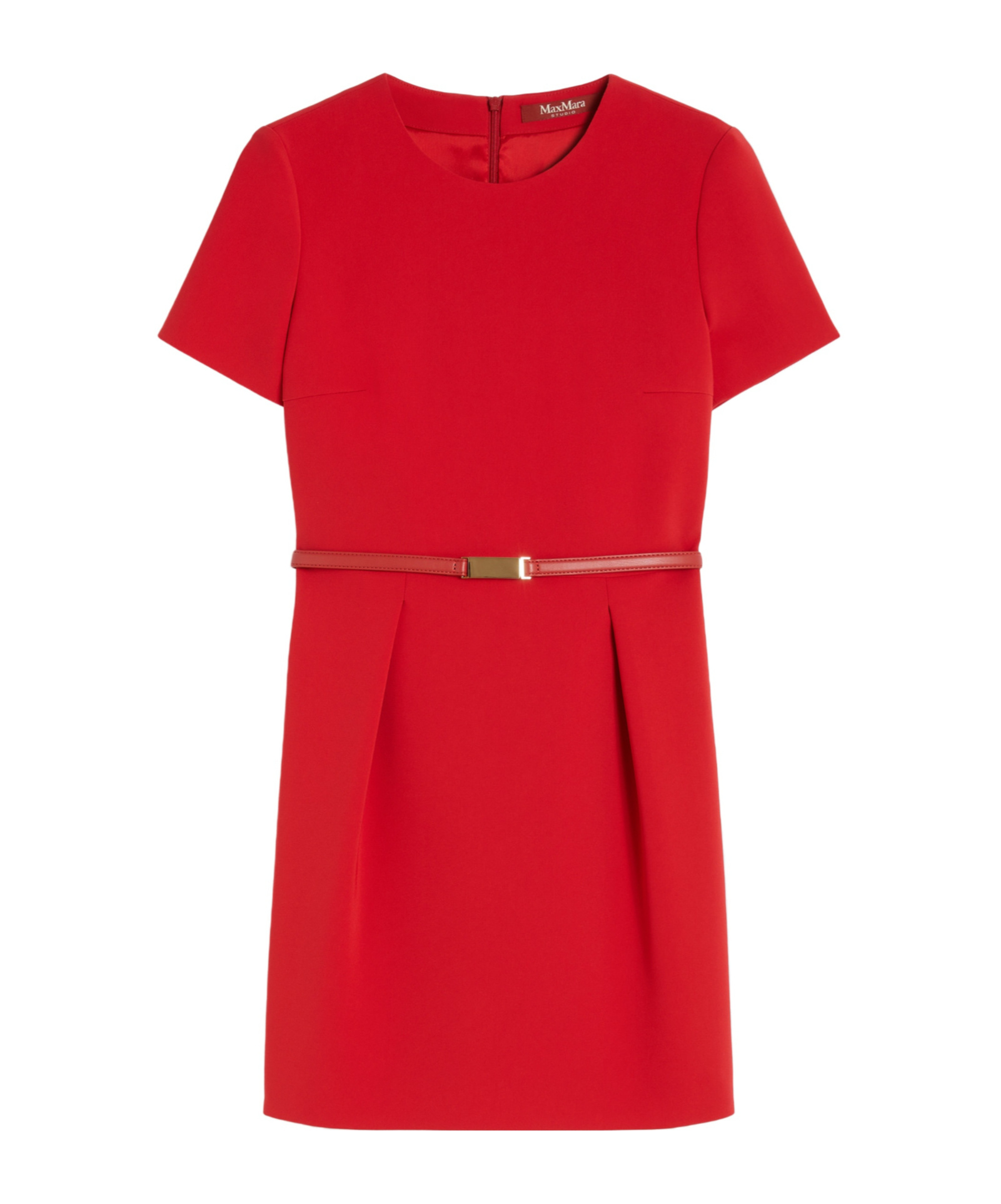 Max Mara Cady Mini Dress In Red