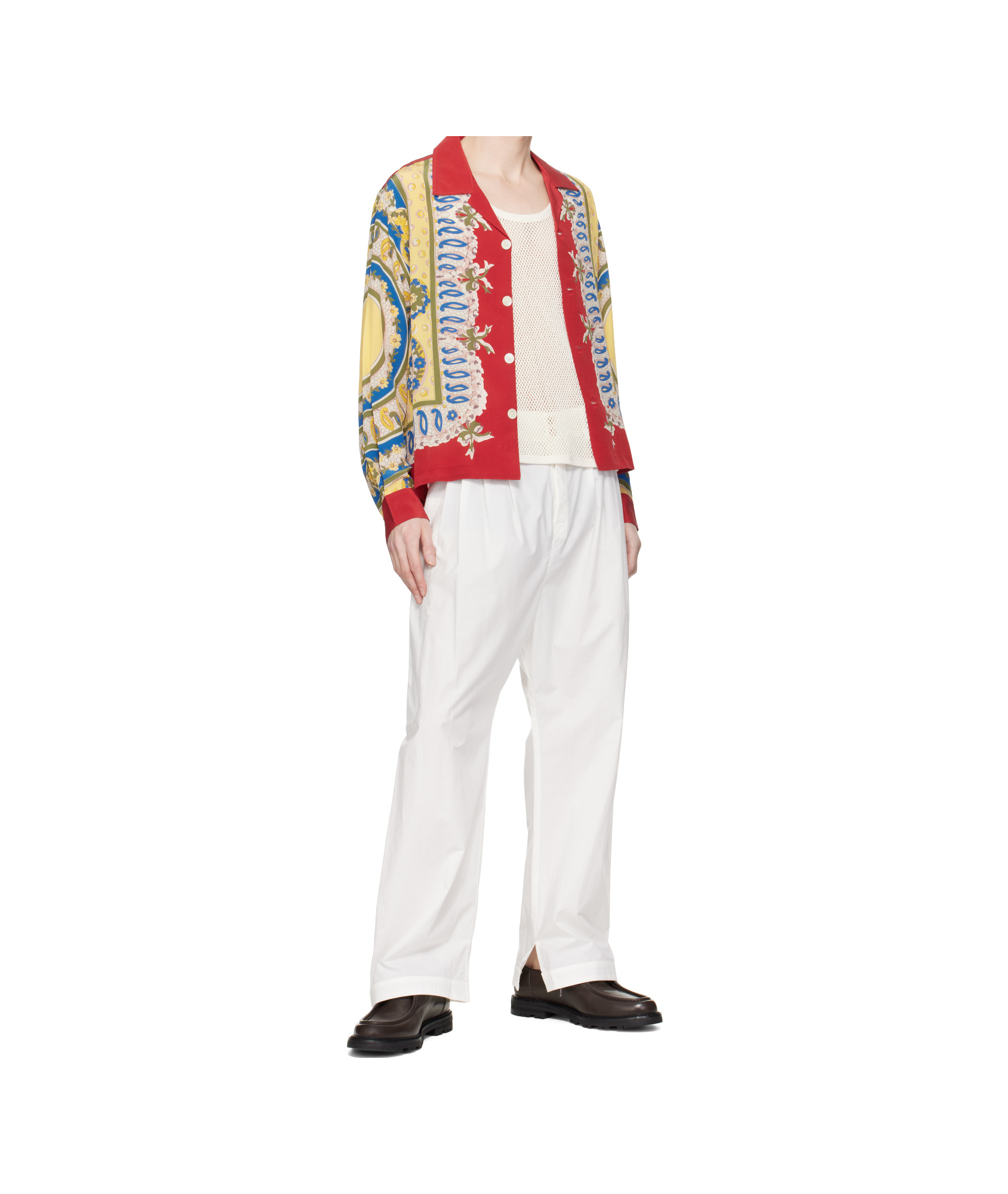 Bode Bricolage Long Sleeve Shirt In Multicolor
