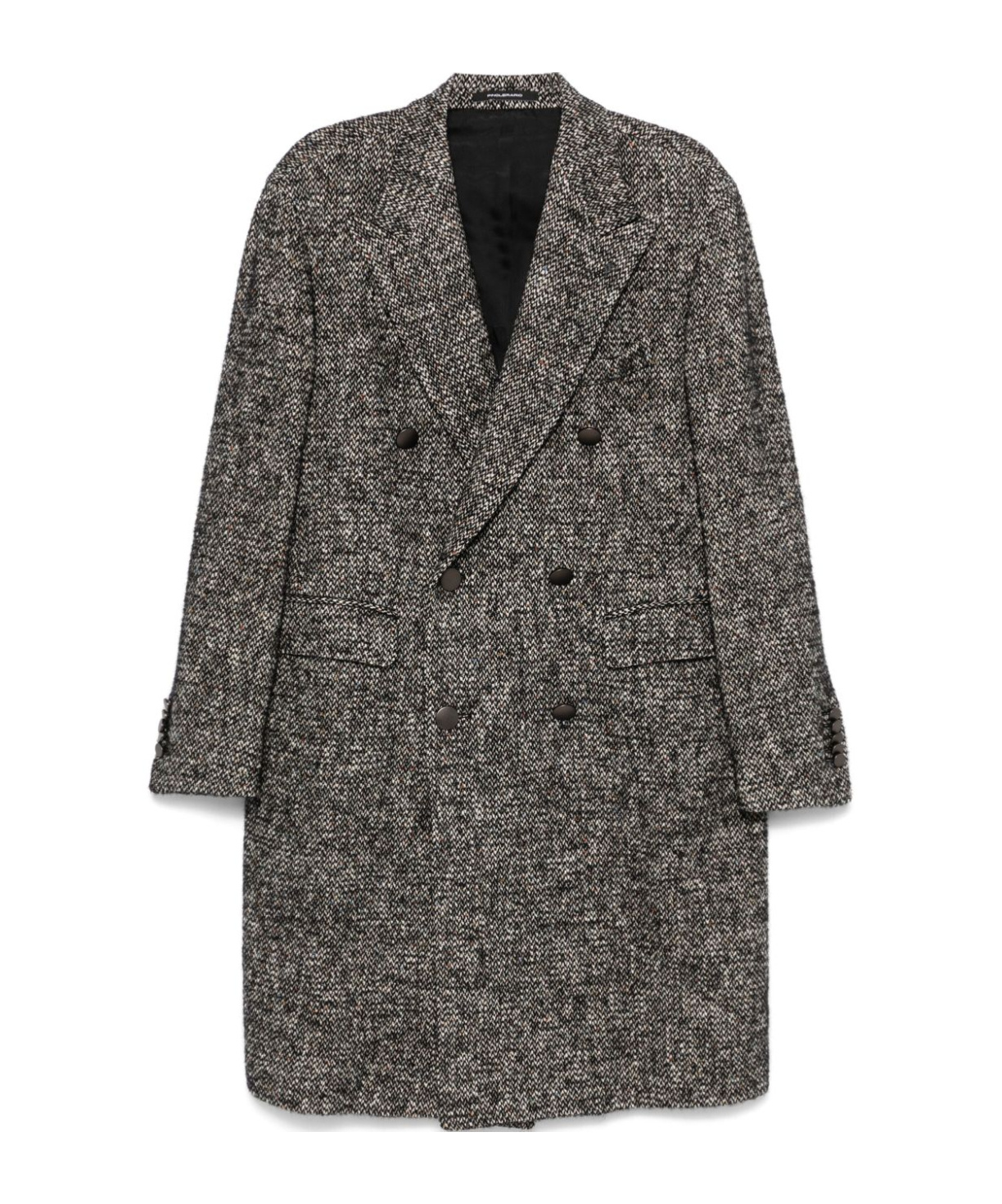 Tagliatore Double-breasted Coat In Black
