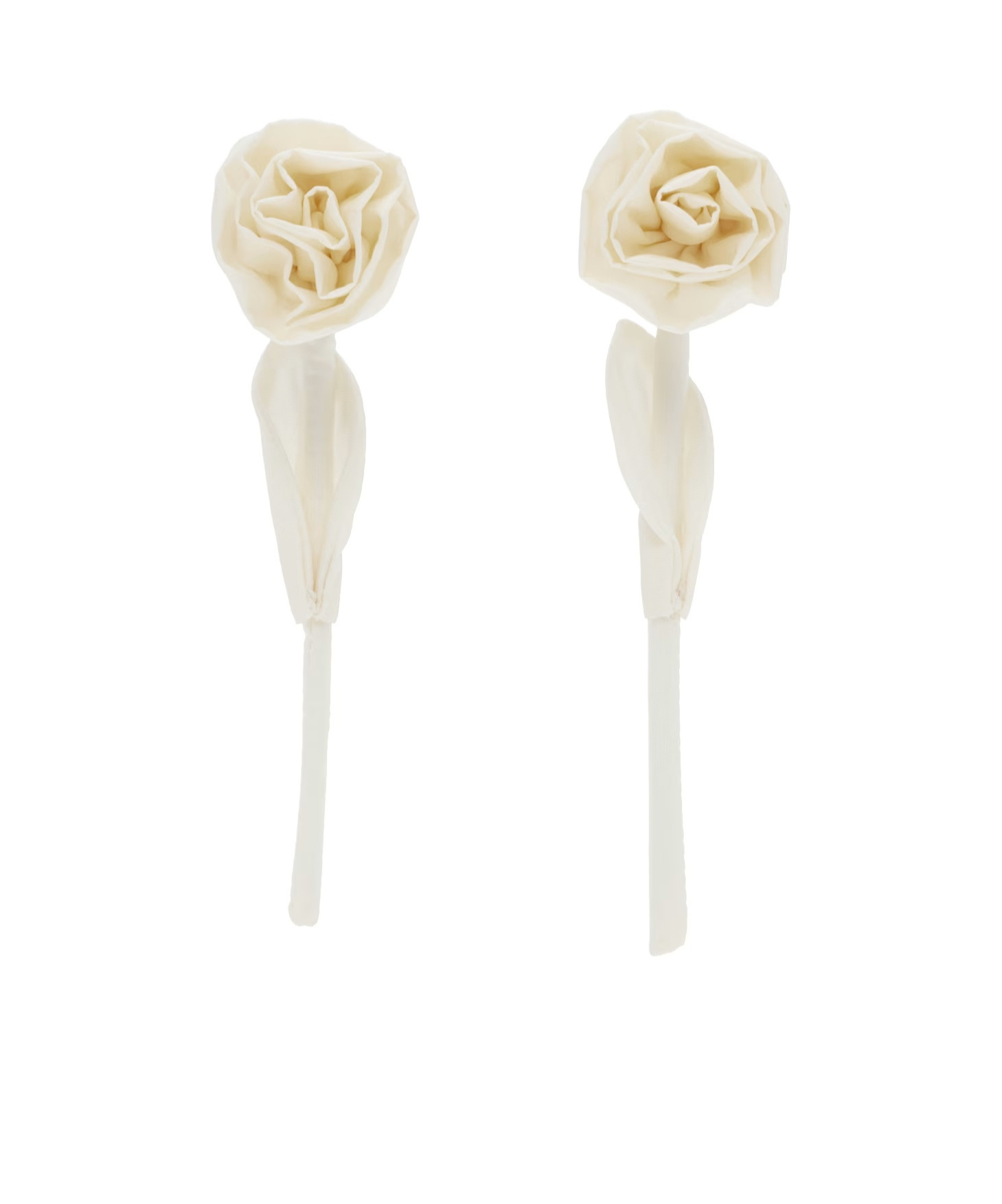 Simone Rocha Rose Earrings In White