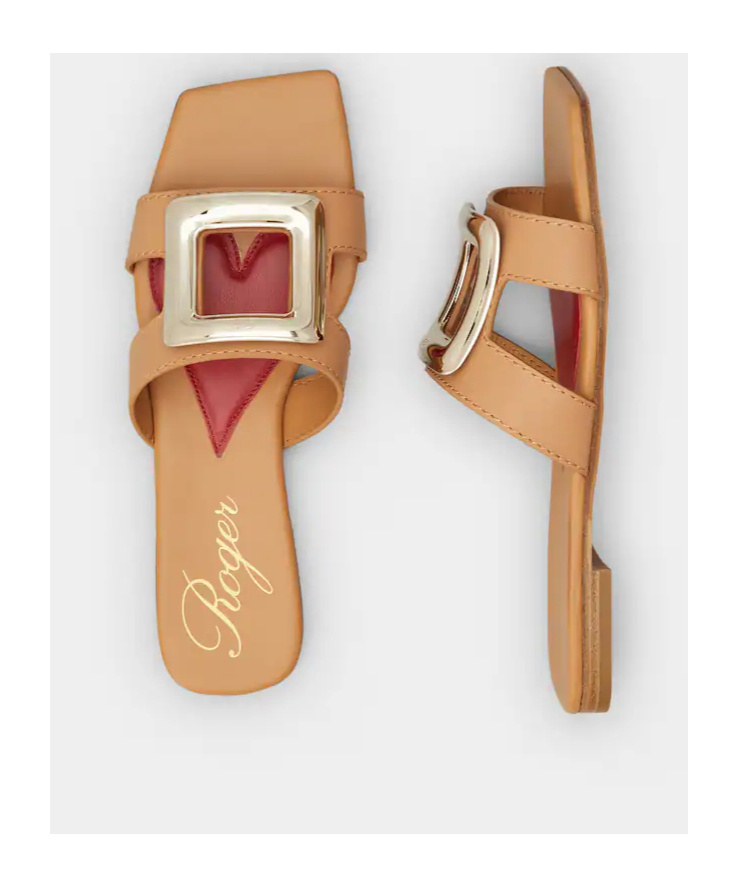 Roger Vivier Woman Sandals Tan Size 6 Leather In Brown