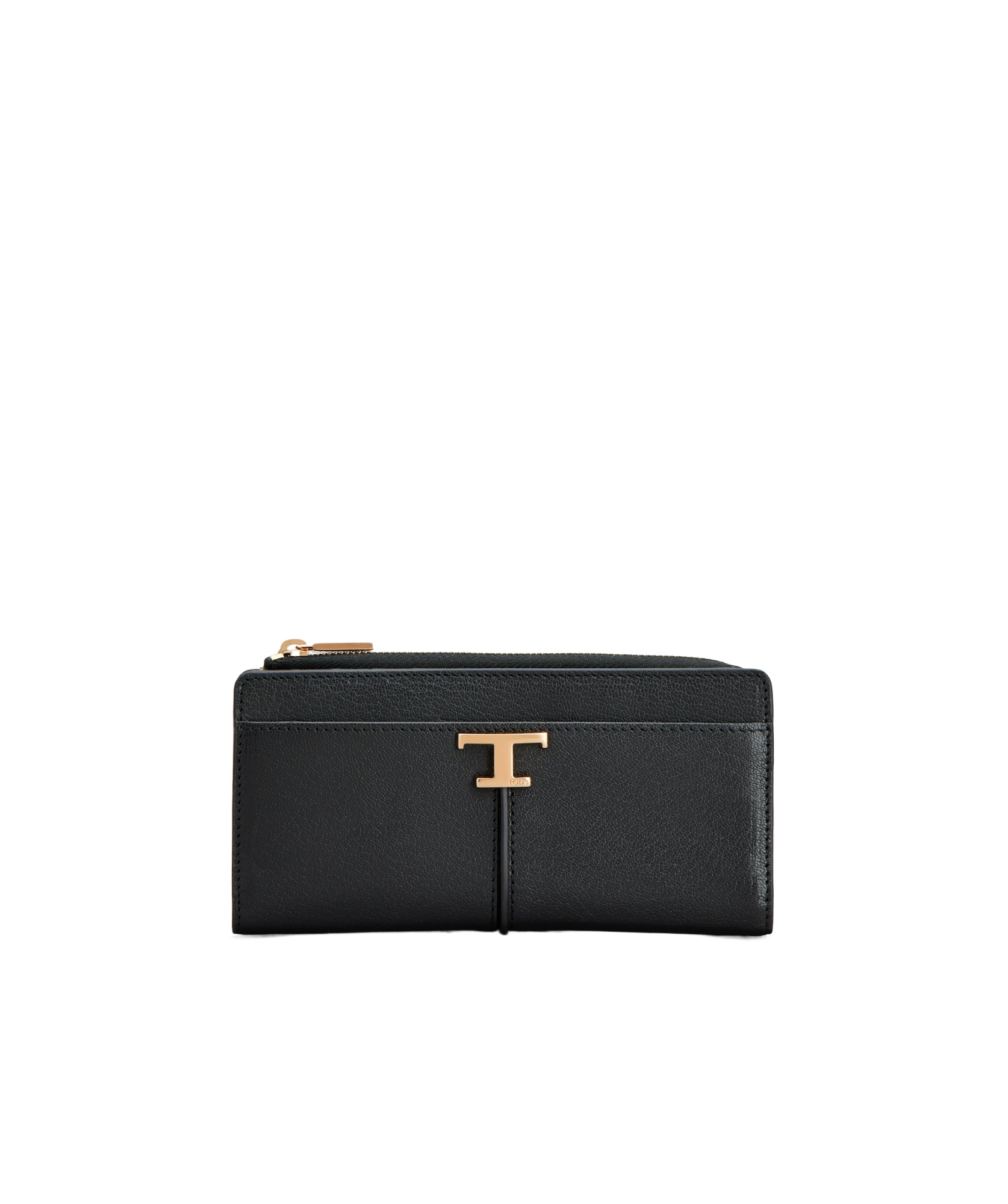 Tod's T Timeless Zipper Wallet In Black