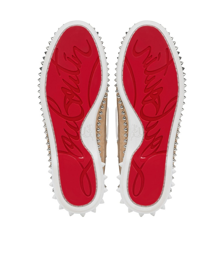 Christian Louboutin Gerockel Leather Loafers In Nude