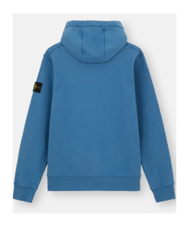 Stone Island Hooded Sweatshirt With Pockets In Blue