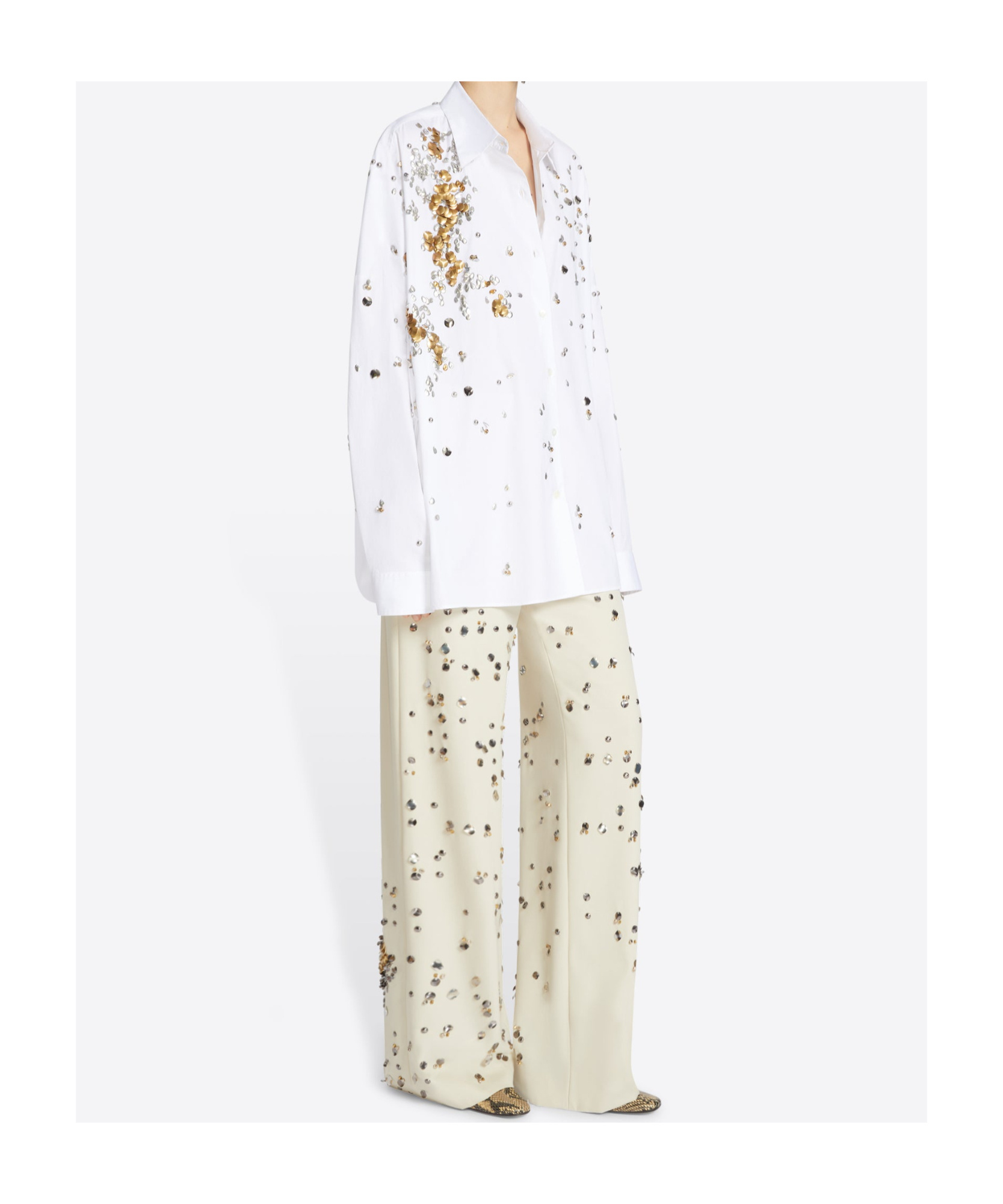 Shop Dries Van Noten Long-sleeved Shirt In White