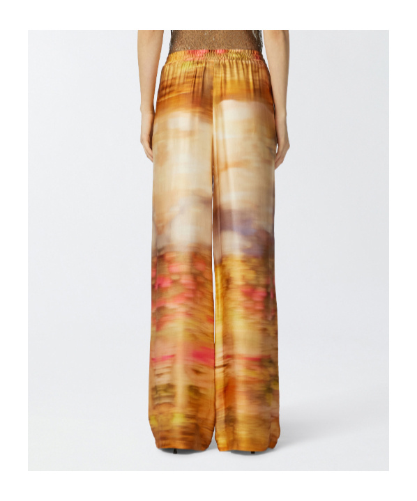 Pinko Pantalon Imprimé Ample Et Léger In Multi