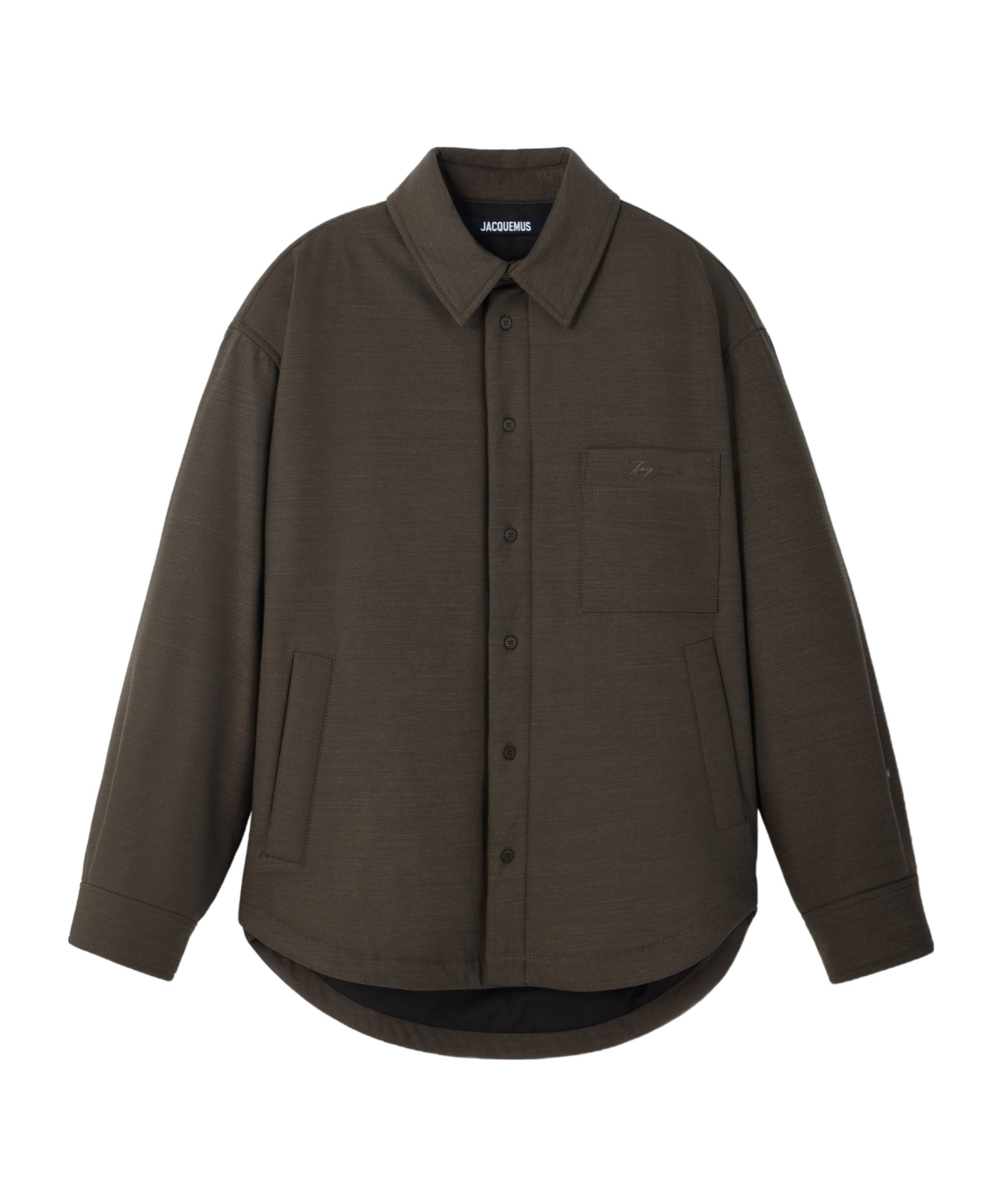 Jacquemus Long Sleeve Casual Jacket In Brown