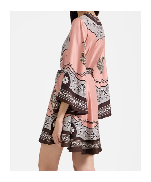 La Doublej 'magnifico' Multicolor Dress With All-over Graphic Print In Multicolor