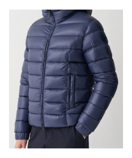 Colmar Originals Quilted Down Jacket With Fixed Hood In Blue