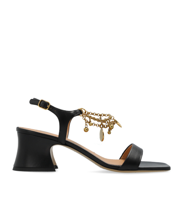 Chloé Square Toe High Heel Sandals In Black
