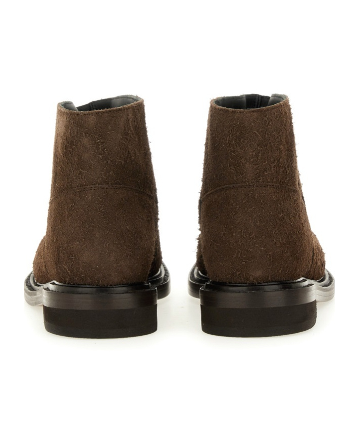 Moschino Ankle Boots With Round Toe And Flat Sole In Green