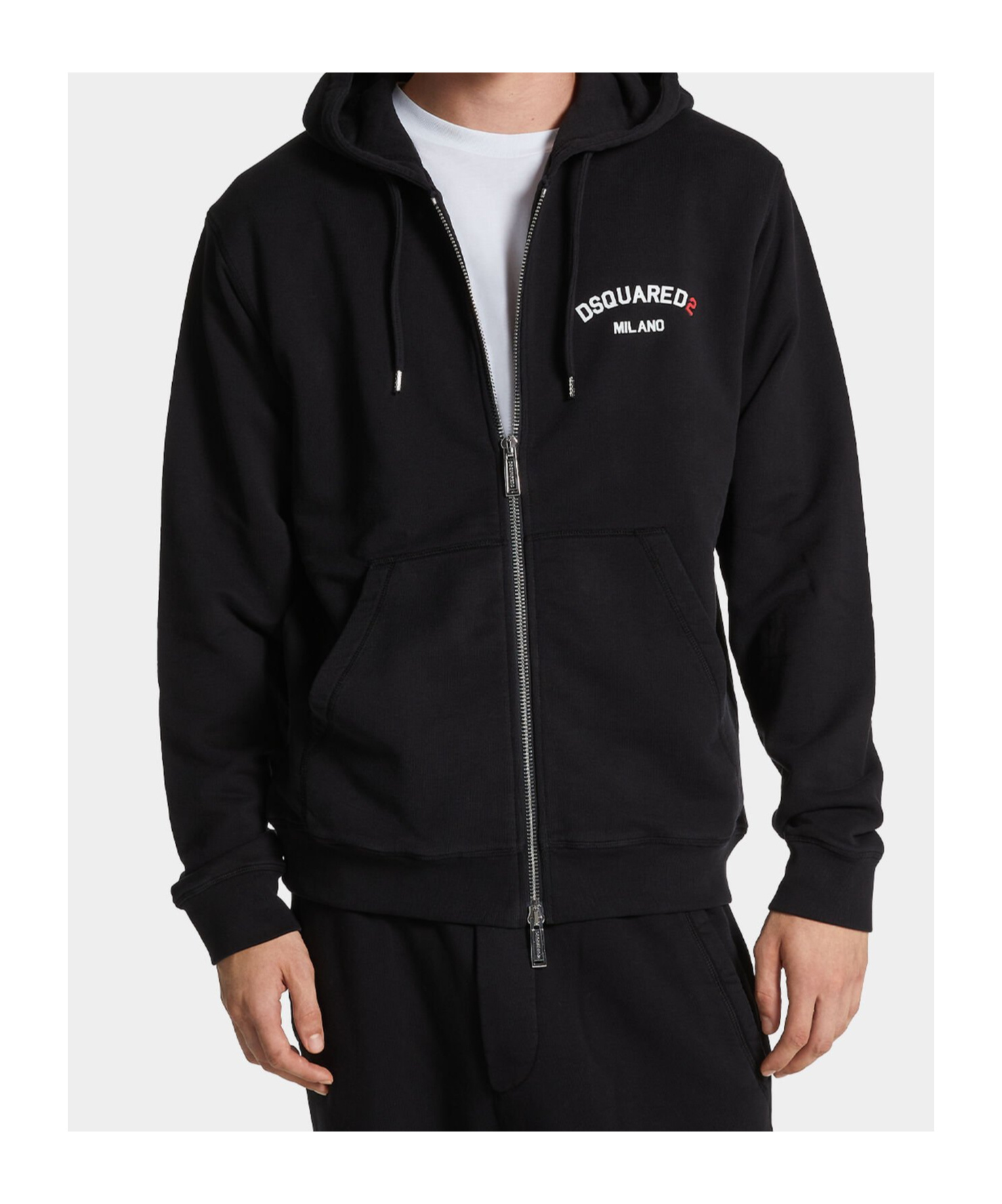 Dsquared2 Logo-print Drawstring Hoodie In Black