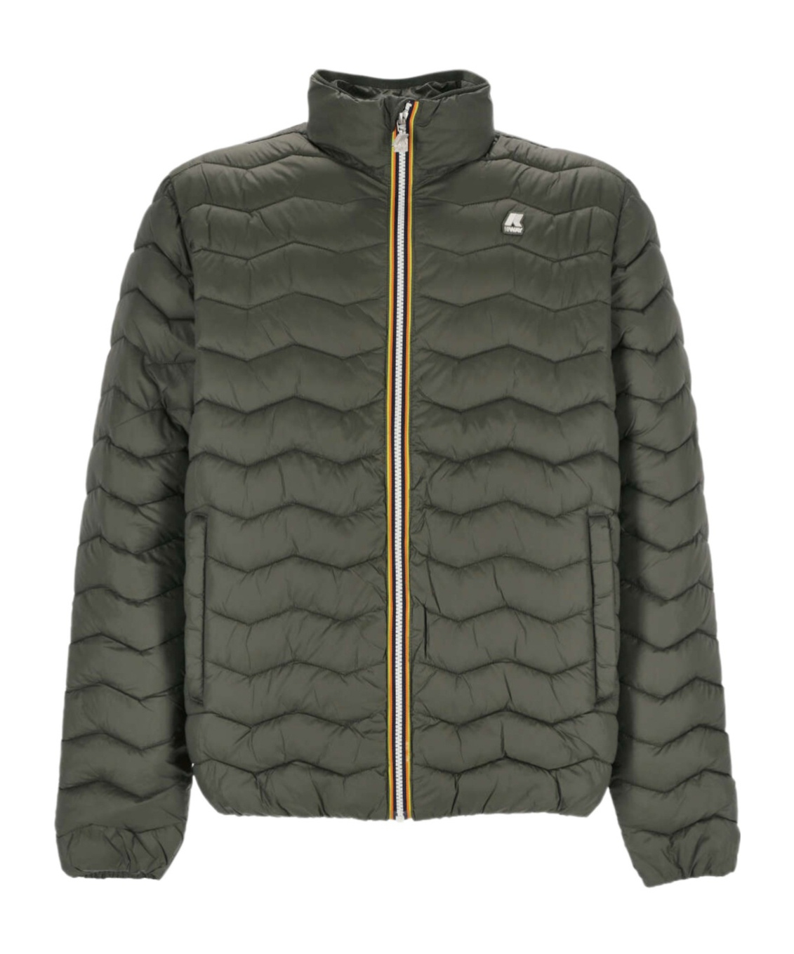 K-way Valentine Quilted Warm Zipped Jacket In Green