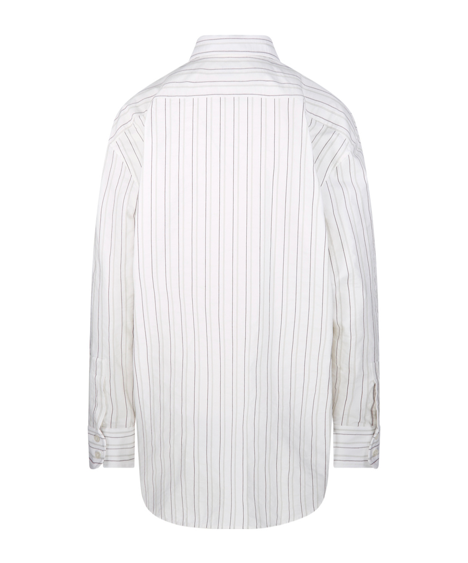 Saint Laurent Long-sleeved Shirt In White