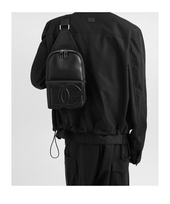 Dolce & Gabbana Dolce Gabbana Logo Embossed Zipped Backpack In Black