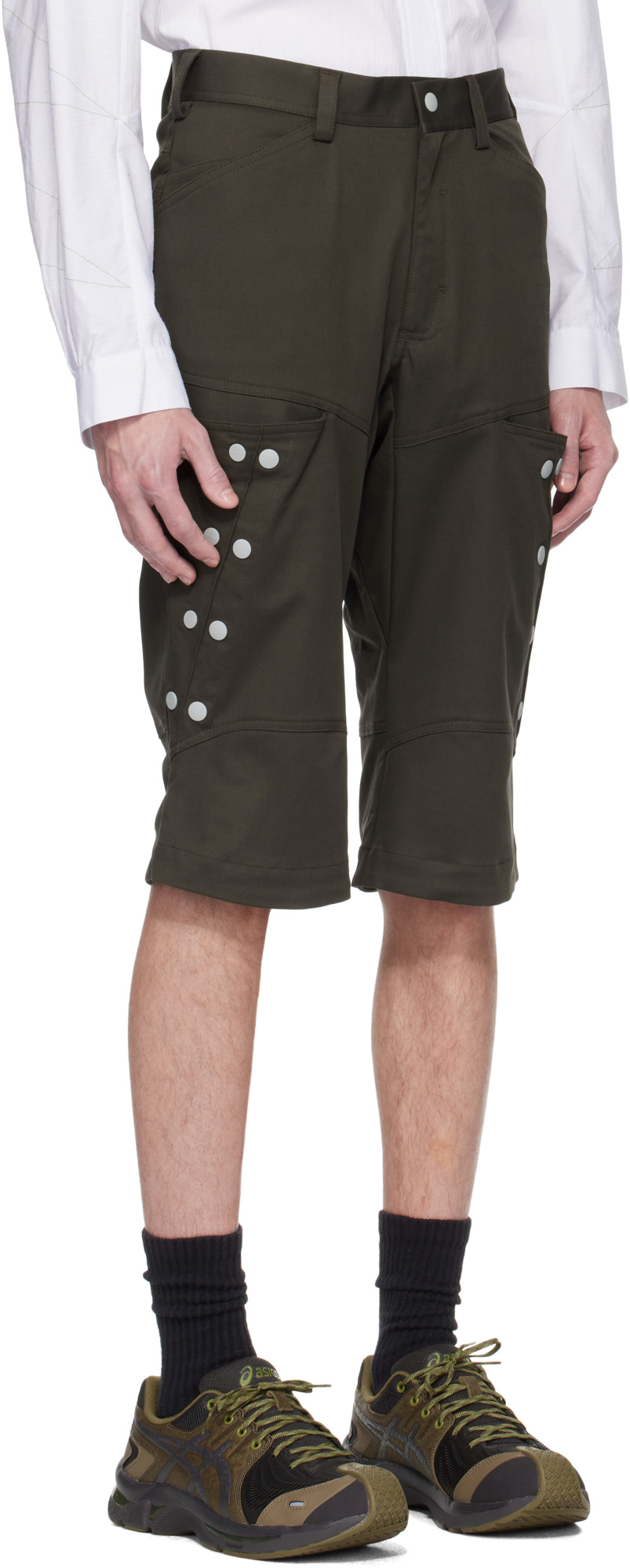 Kiko Kostadinov Inex Snap Shorts In Brown