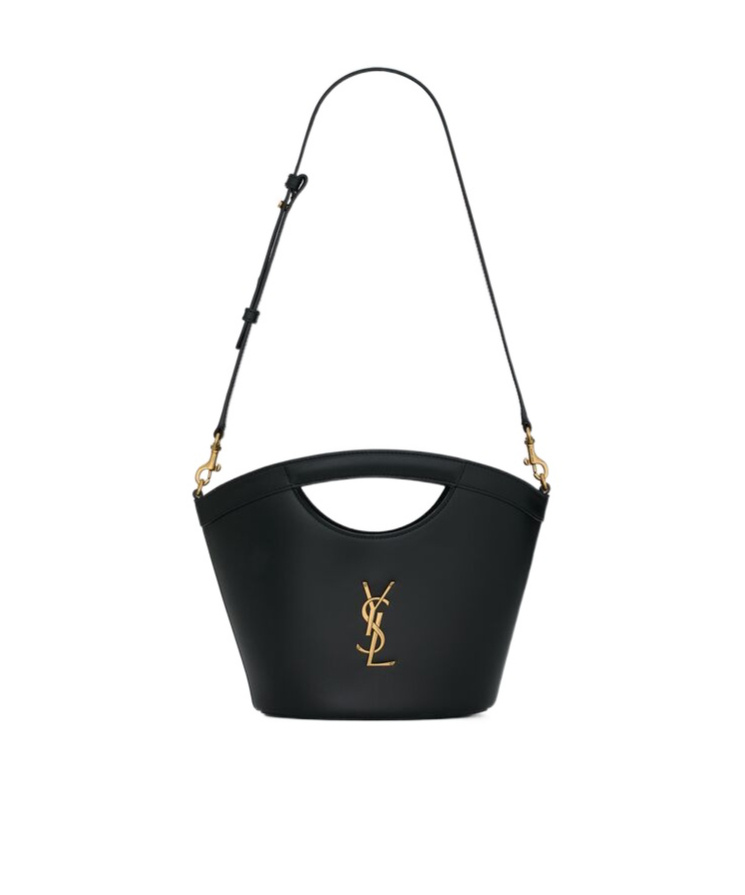 Saint Laurent Mini Tote In Smooth Leather In Black