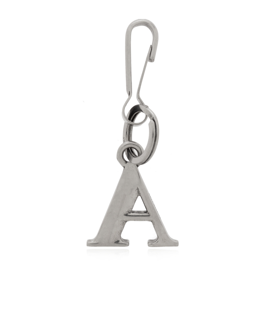Balenciaga Letter Pattern Key Chain In Gray